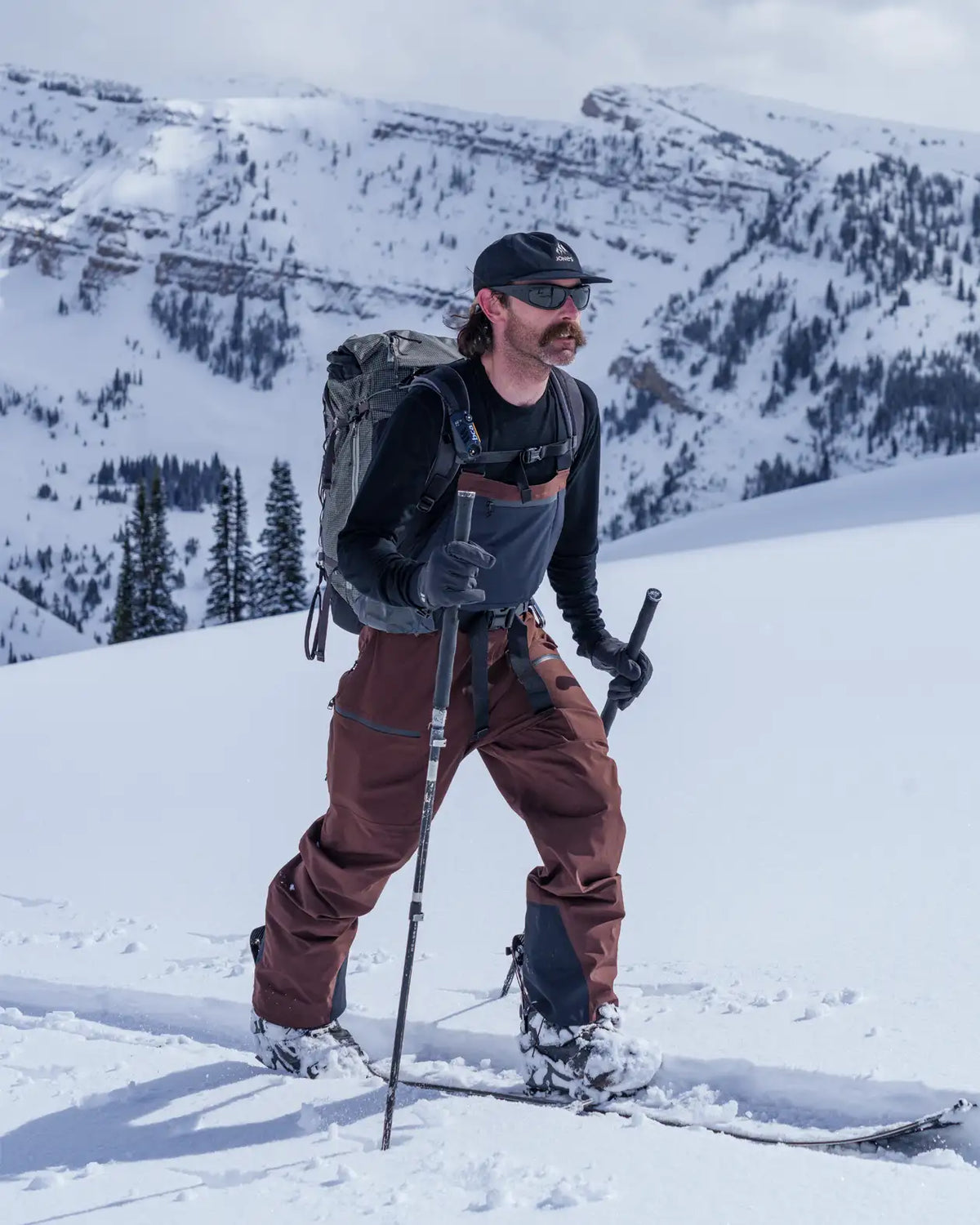 Men’s Shralpinist Stretch Recycled 3L Bib | Jones Men’s Shralpinist Stretch Recycled 3L Bib Jones Snowboards High Performance